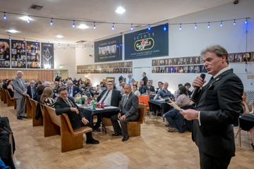 Frank Barbano MC'ing event