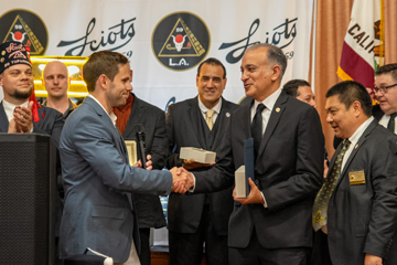 group of guys congratulating each other