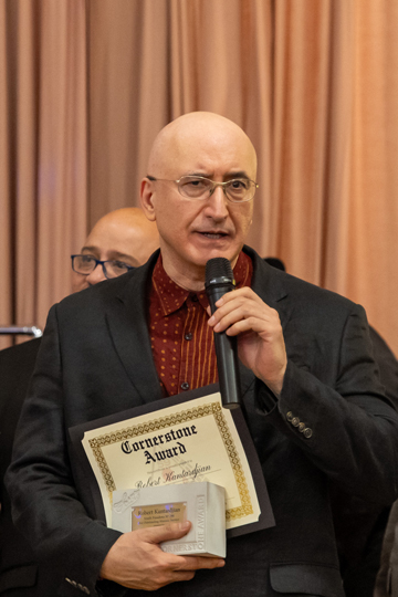 recipient thanking his Lodge for nominating him