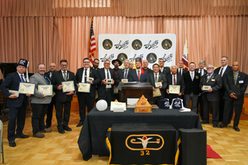 line up of many recipients of cornerstone award