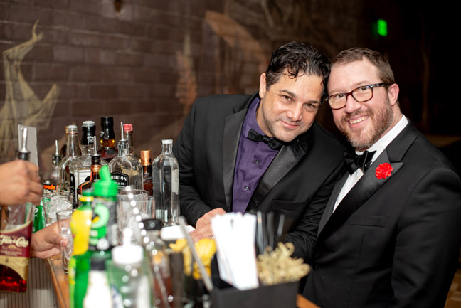 2 guys at the bar, the open bar