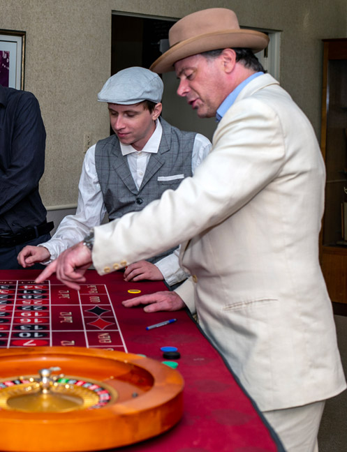 RJ Hodges and Frank Barbano at the roulette table