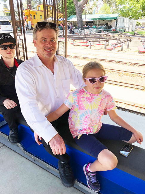 RJ, Frank and Hanna on mini train