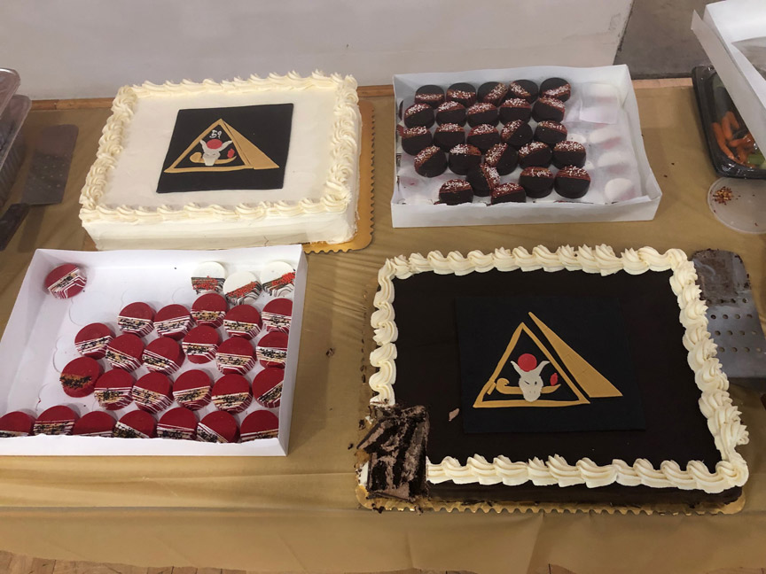 custom Sciot cakes on table